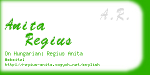 anita regius business card